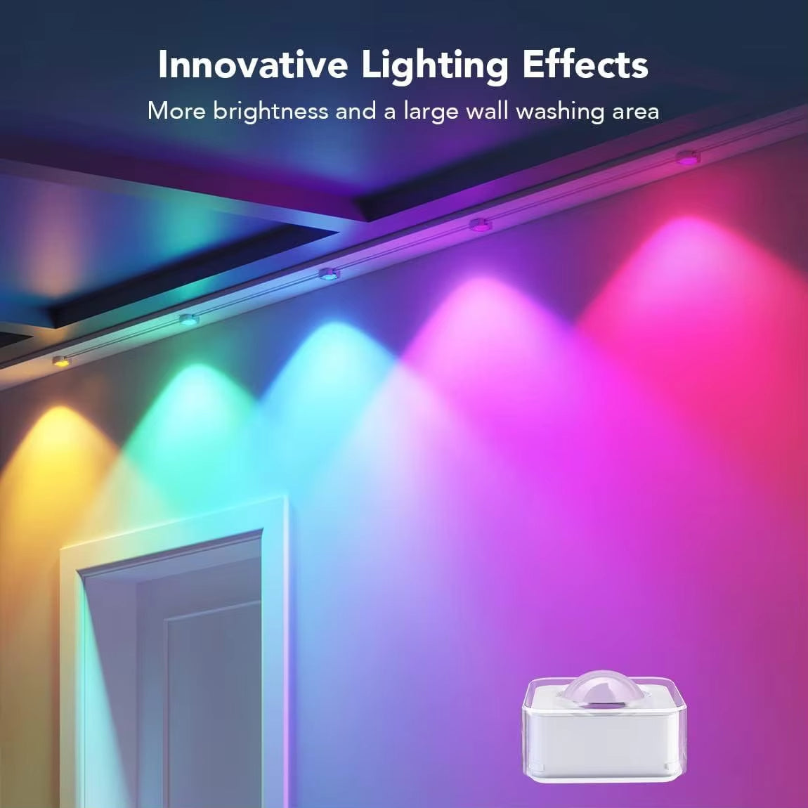 Outdoor Lights 100FT 72LED Smart RGBIC Eaves Lights Work with Alexa, Google