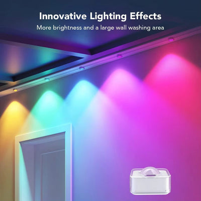 Outdoor Lights 100FT 72LED Smart RGBIC Eaves Lights Work with Alexa, Google