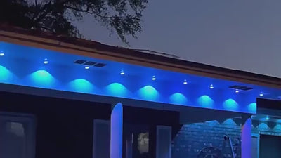 Outdoor Lights 100FT 72LED Smart RGBIC Eaves Lights Work with Alexa, Google