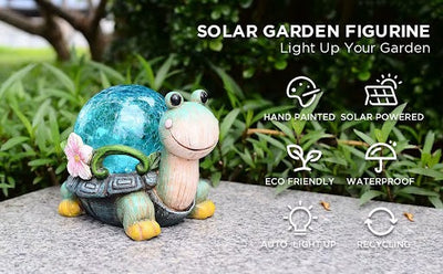 New Outdoor Solar Snail Blue Crystal Ball Sculpture Ornament Creative Resin Garden Landscape Decoration Light
