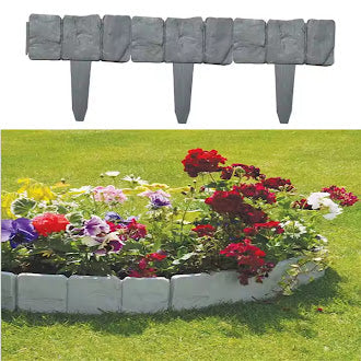 Stone Garden Simulation Guardrail Plastic Foldable Stitching Fence Garden Gardening Grass