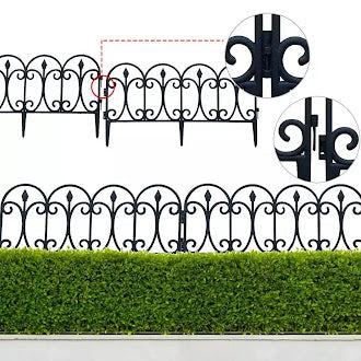 Fancy Garden Park Fence Outdoor Garden Flower Bed Railing Pastoral Wedding Decoration (Per Piece)