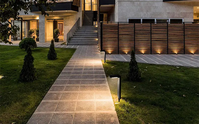 Modern Outdoor Garden Pathway Lawn Landscape Decoration IP65 Waterproof LED Solar Powered Path Lights.
