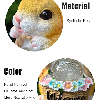 Outdoor Garden Dog Solar LED Light Welcome Card Statue Resin Crafts Decoration